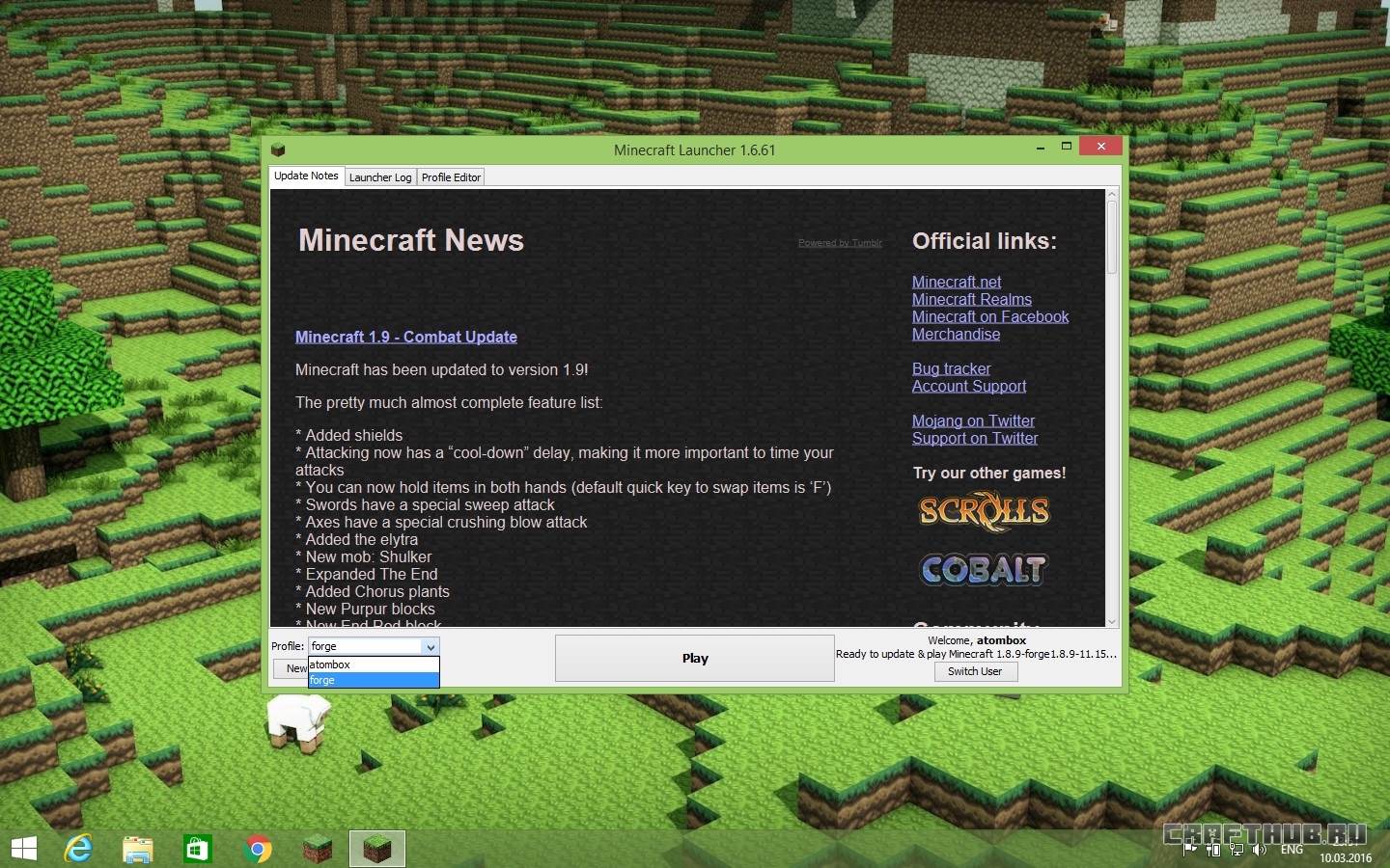 i intalled minecraft forge but it wonnt show up on the launcher